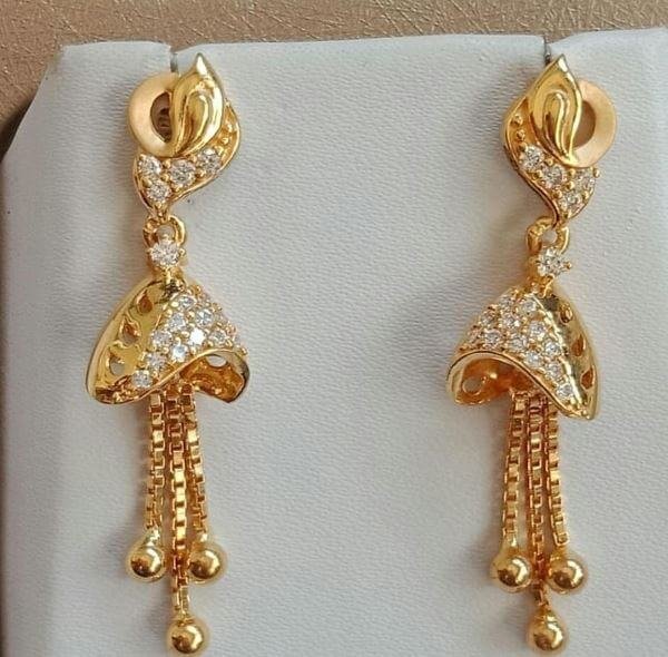 Light Weight Golden Latkan Earrings