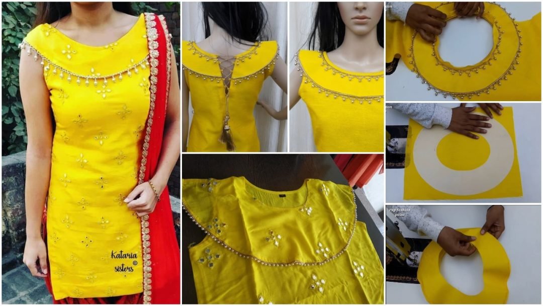 Party Wear Kurti Boat Neck Designs