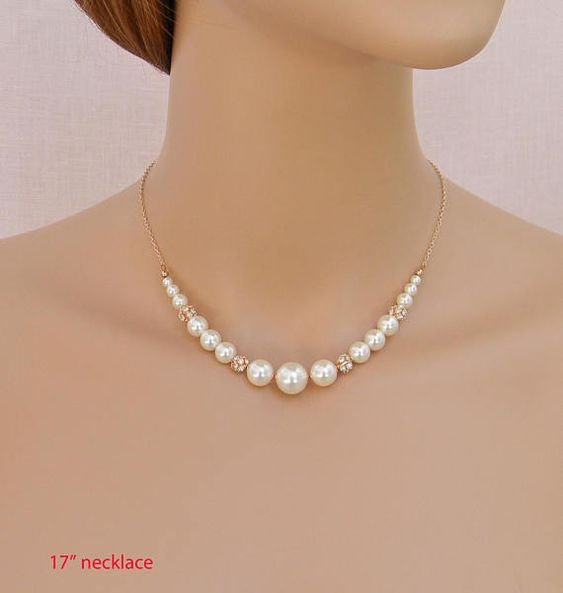 Pearl Leaf Necklace Bridal Jewellery