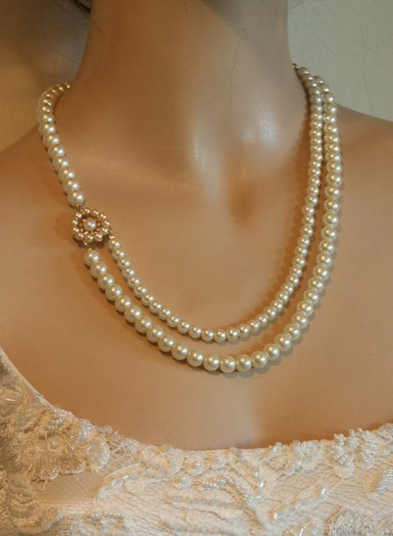 Pearl Leaf Necklace Bridal Jewellery