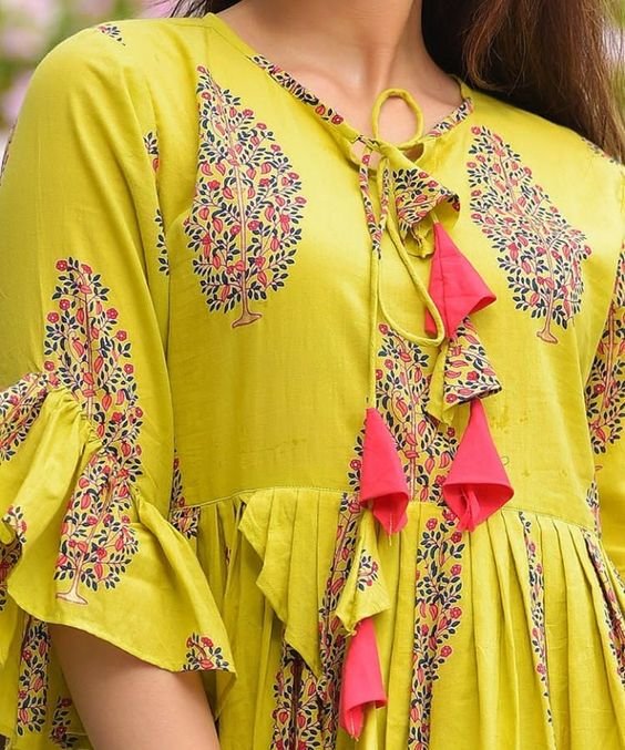 Fashionable Kurti Neck and Sleeve Designs