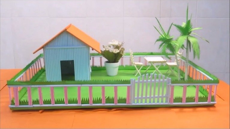 Beautiful Paper House With Playground