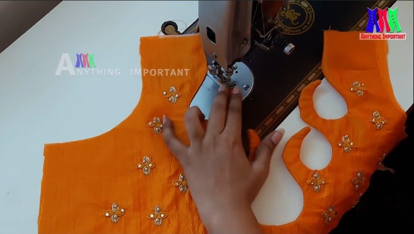 Gala Blouse Back Neck Stitching Tutorial