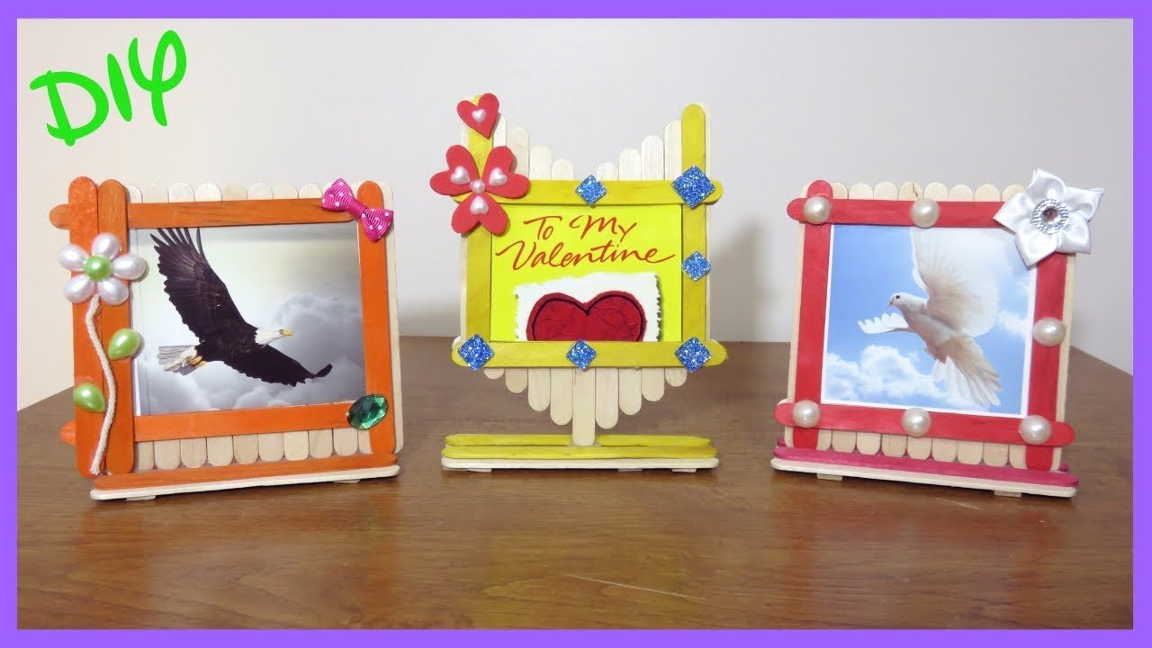 Popsicle Sticks Picture Frames