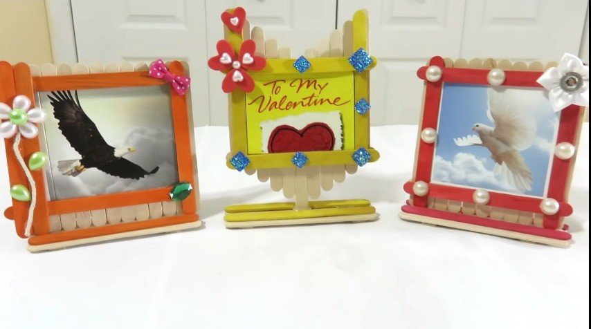 Popsicle Sticks Picture Frames