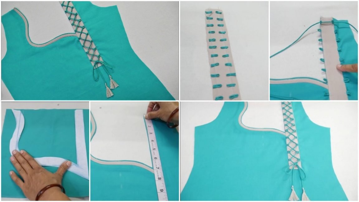 Stylish Neck Design Cutting and Stitching