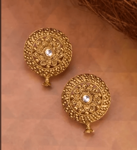 Big Gold Stud Earring Designs