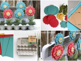 Recycled Egg Carton Craft Flower Box