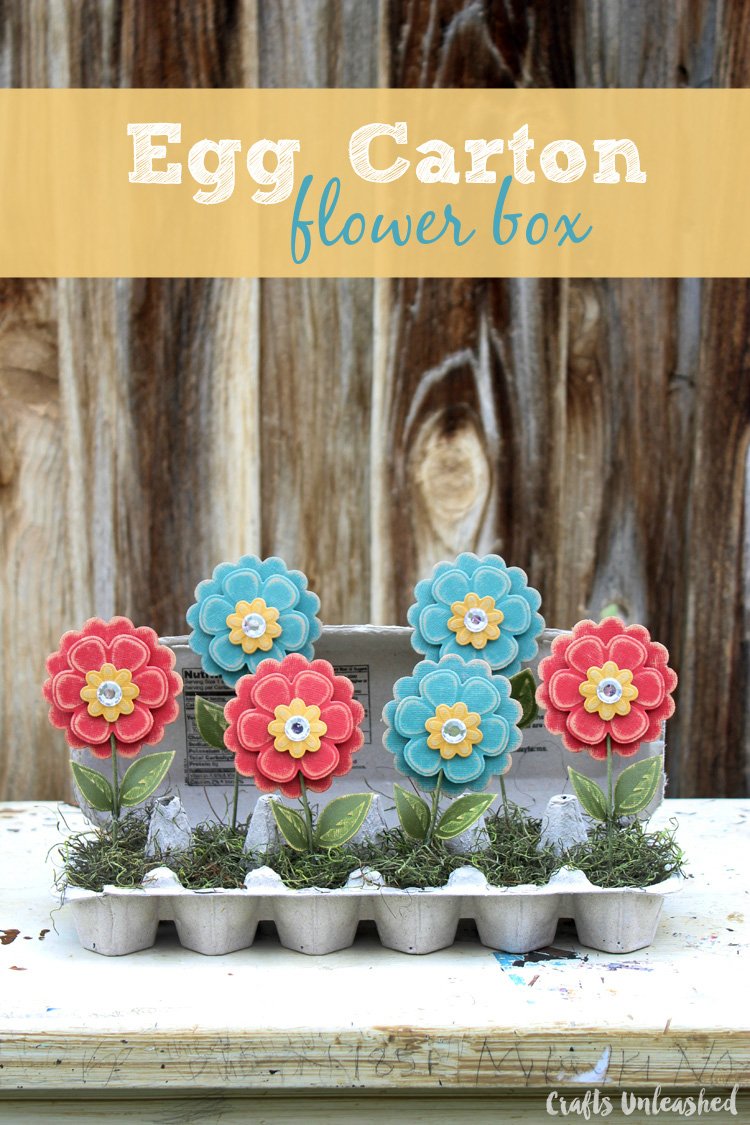 Recycled Egg Carton Craft Flower Box