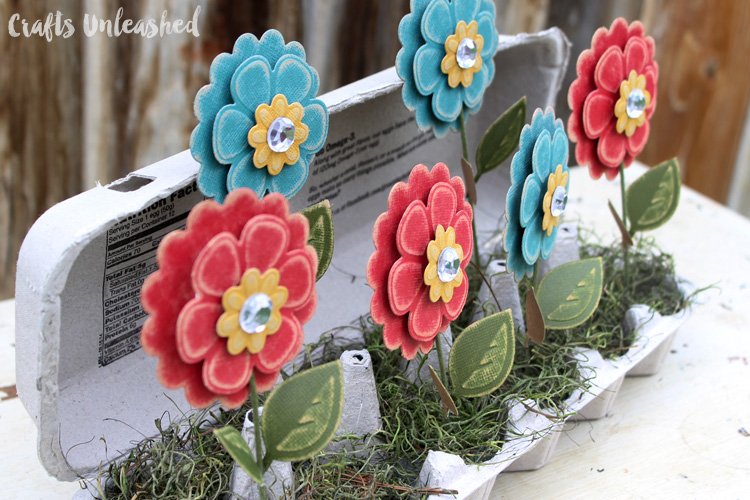 Recycled Egg Carton Craft Flower Box