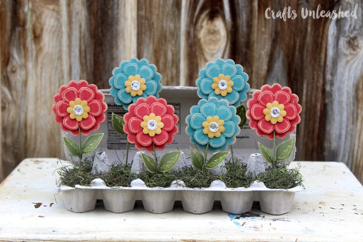 Recycled Egg Carton Craft Flower Box