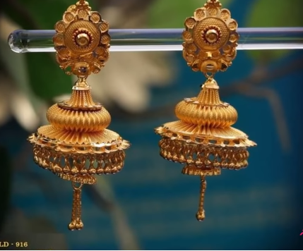 Traditional Gold Earring Designs for Women