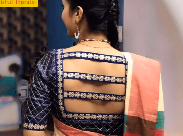 Back Neck Designs for Silk Sarees