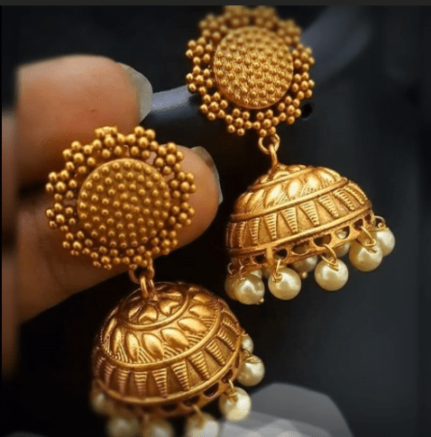 Beautiful Antique Gold Jhumka Designs