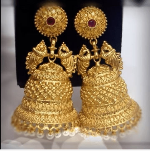 Beautiful Antique Gold Jhumka Designs