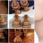 Gold Antique Jhumka Earrings