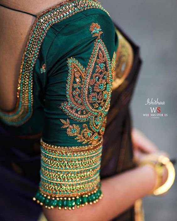 heavy work bridal blouse design