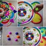 Colorful attractive and unique rangoli design for festivals