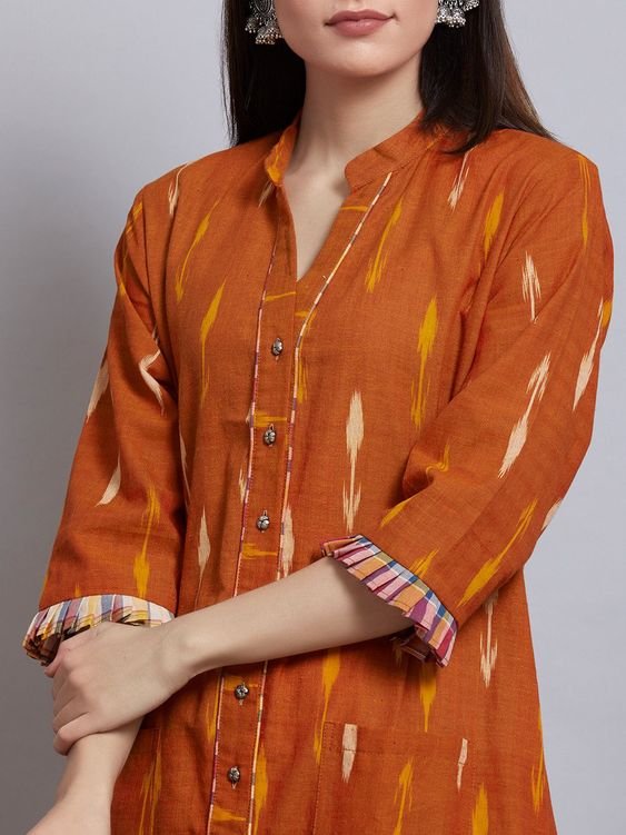 frill sleeve casual kurti