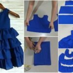 Designer ruffled baby frock for 3 to 4 year