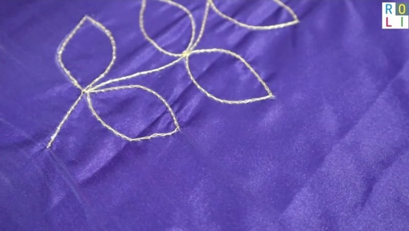 stiching in a embroidery hoop