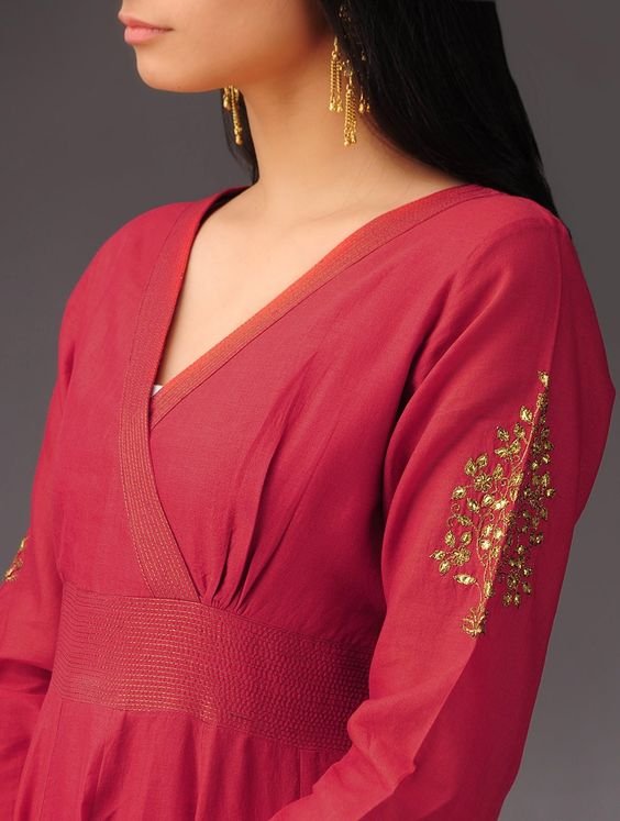 unique model red kurti