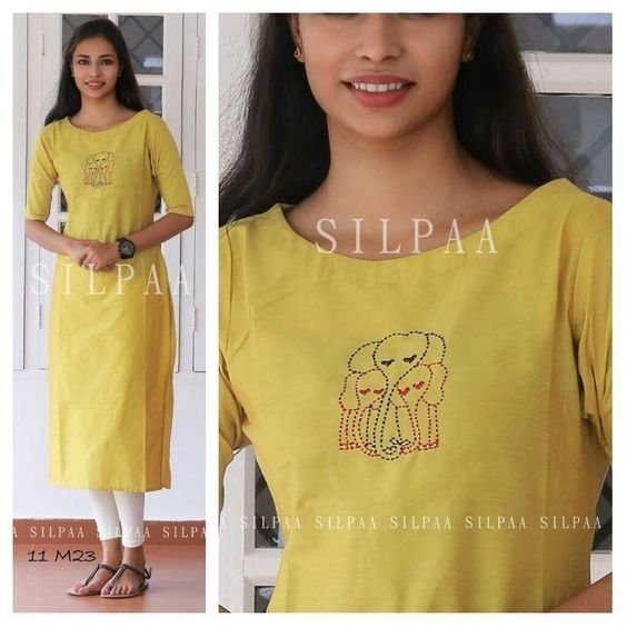 yellow casual cotton top