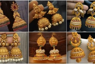 Latest beautiful antique gold jhumka designs