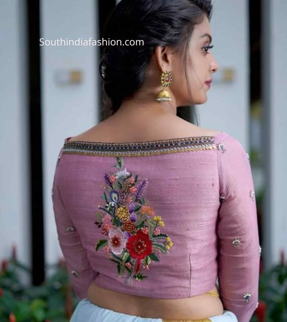 stylish blouse back neck design