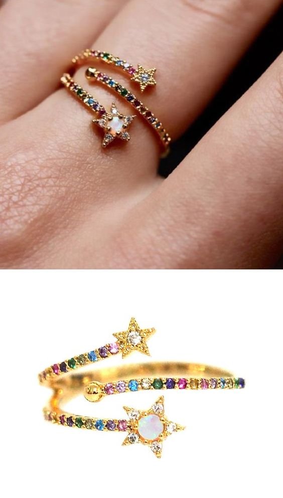 New gold ring designs for girls2