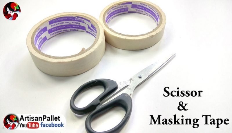 masking tape and scissors