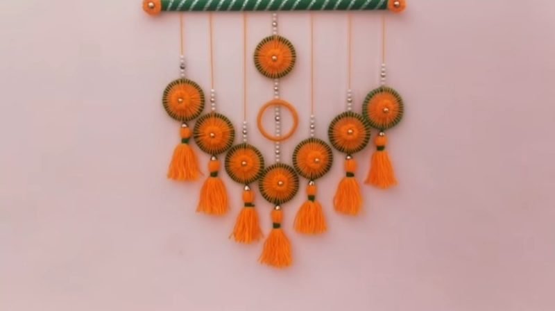 Very easy bangels and woolen wall hanging toran 21