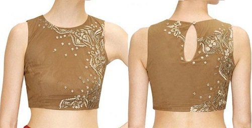 golden alluring pattern blouse