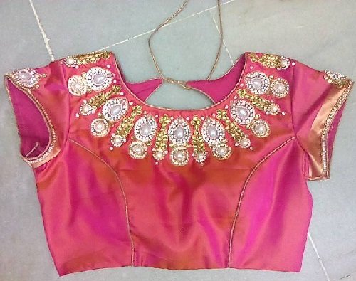 pink festive designer blouse