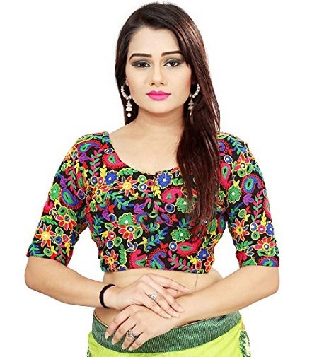 multi color floral designer blouse