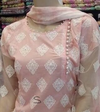 peach kurti design