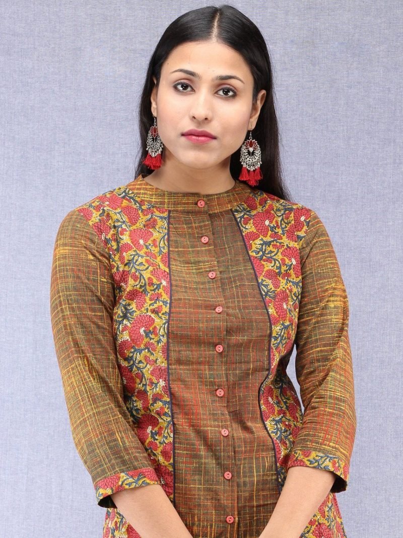 high neck normal kurti design