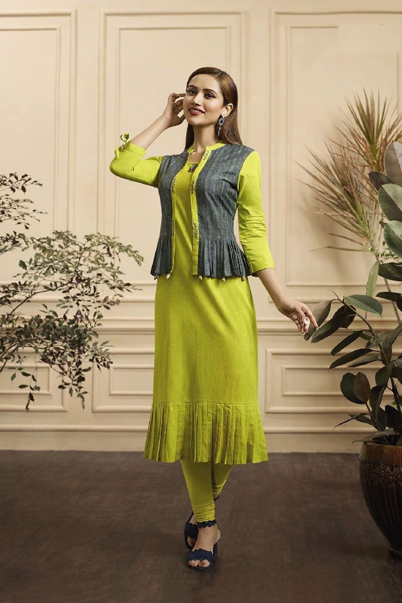 green trendy designer kurti