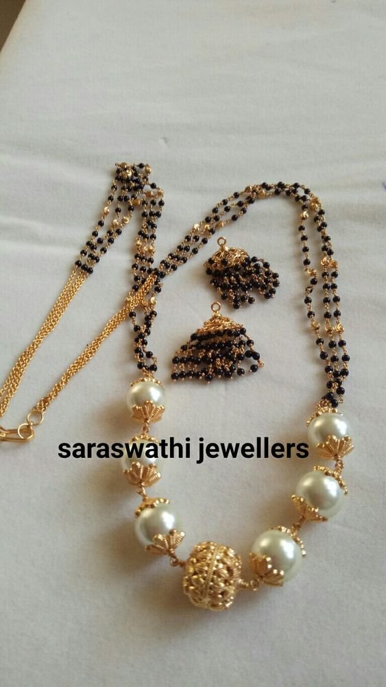 Elegant Black Beads Chain for Magalsuthra11