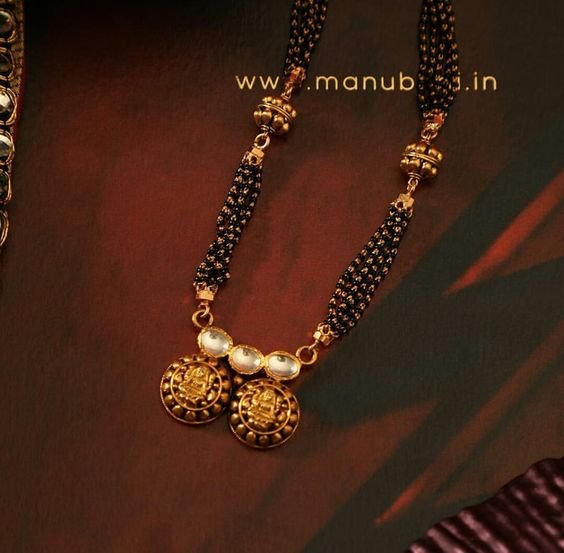 Elegant Black Beads Chain for Magalsuthra14