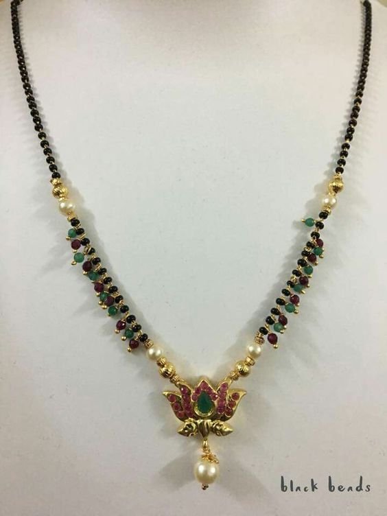 Elegant Black Beads Chain for Magalsuthra3