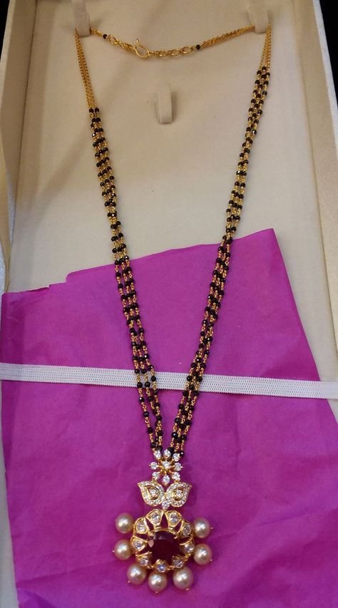 Elegant Black Beads Chain for Magalsuthra5