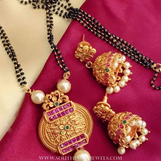 Elegant Black Beads Chain for Magalsuthra8