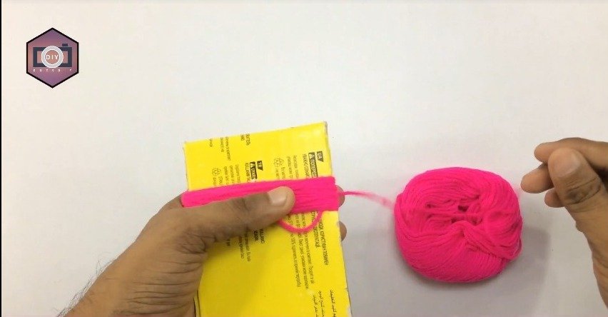 pink thread is used to make hanging