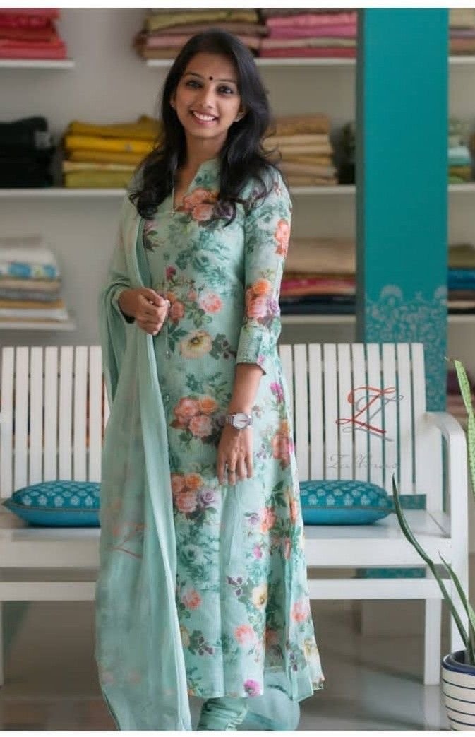 floral kurti design