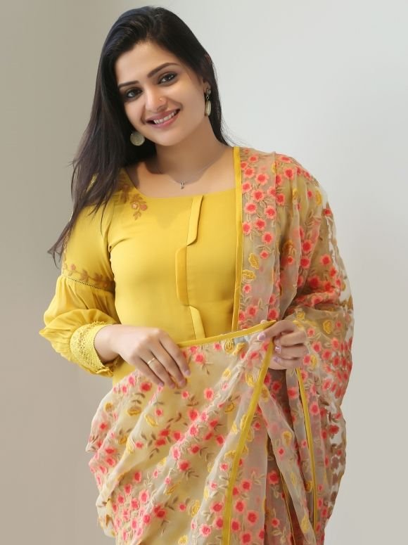 simple yellow kurti design