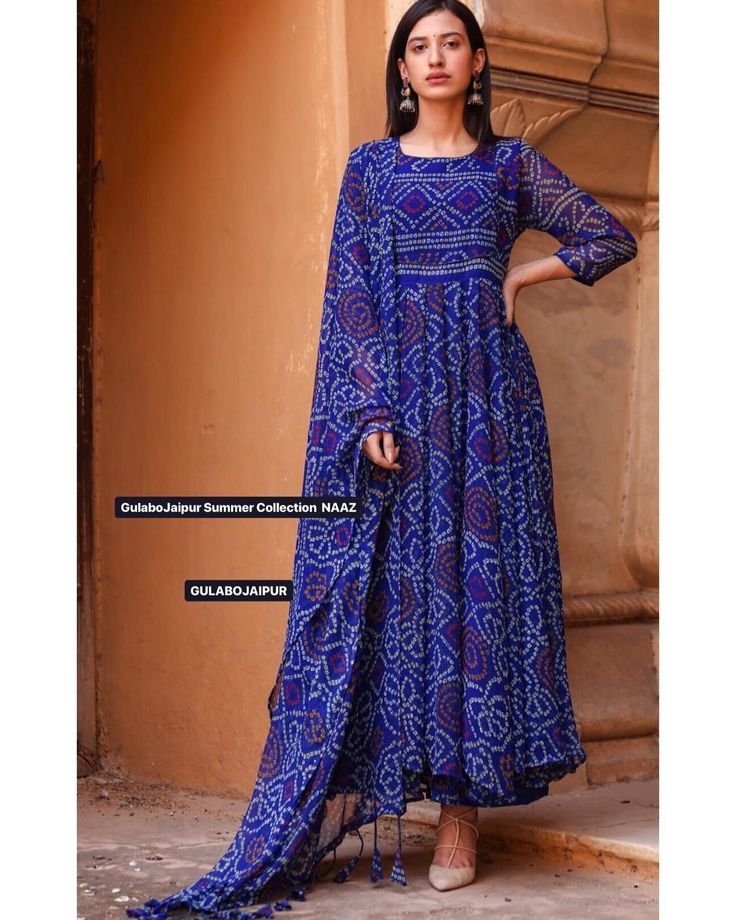 blue simple kurti design