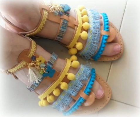Latest Boho Sandals with Pompom16