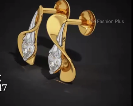 Light Weight Gold Ear Stud Designs3