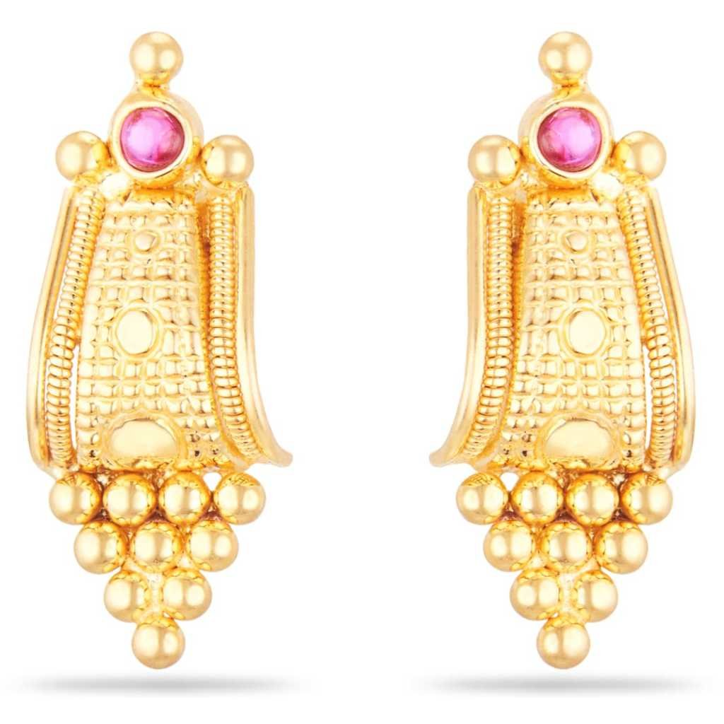 bead gold earring design